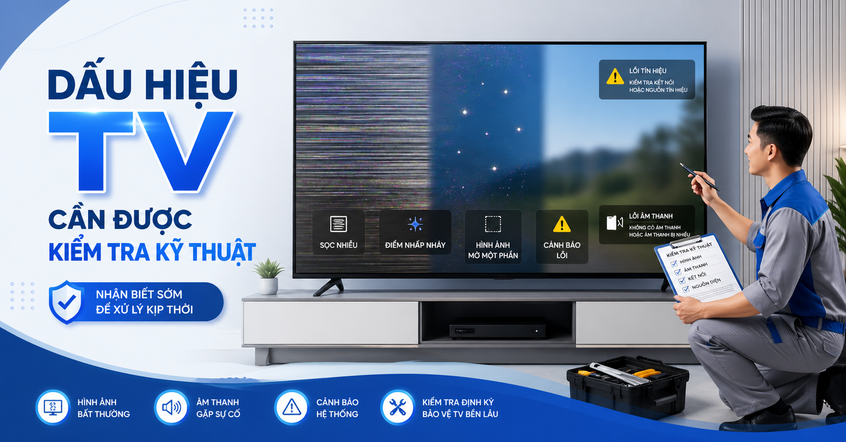 Dấu Hiệu TV Cần Được Kiểm Tra Kỹ Thuật